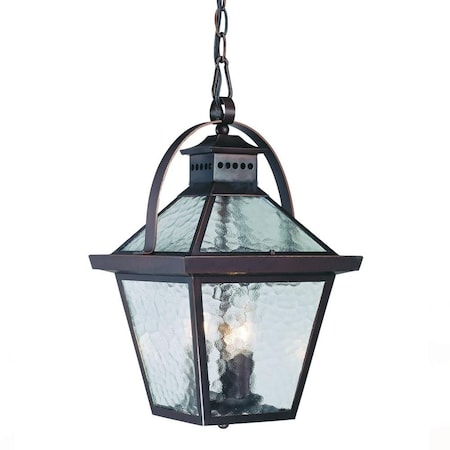 Homeroots 16.5 x 9.75 x 9.75 in. Bay Street 3-Light Architectural Bronze Hanging Light 398020